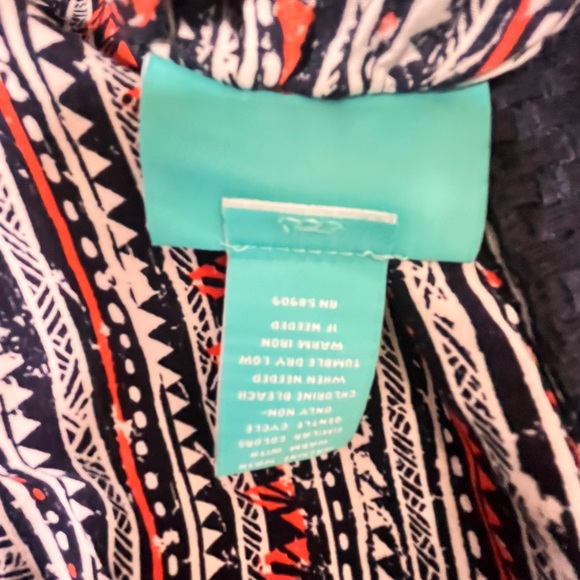 Kate Landry Casuals House Dress Caftan Front Zip Crochet Boho Multicolor X1 - Picture 6 of 7